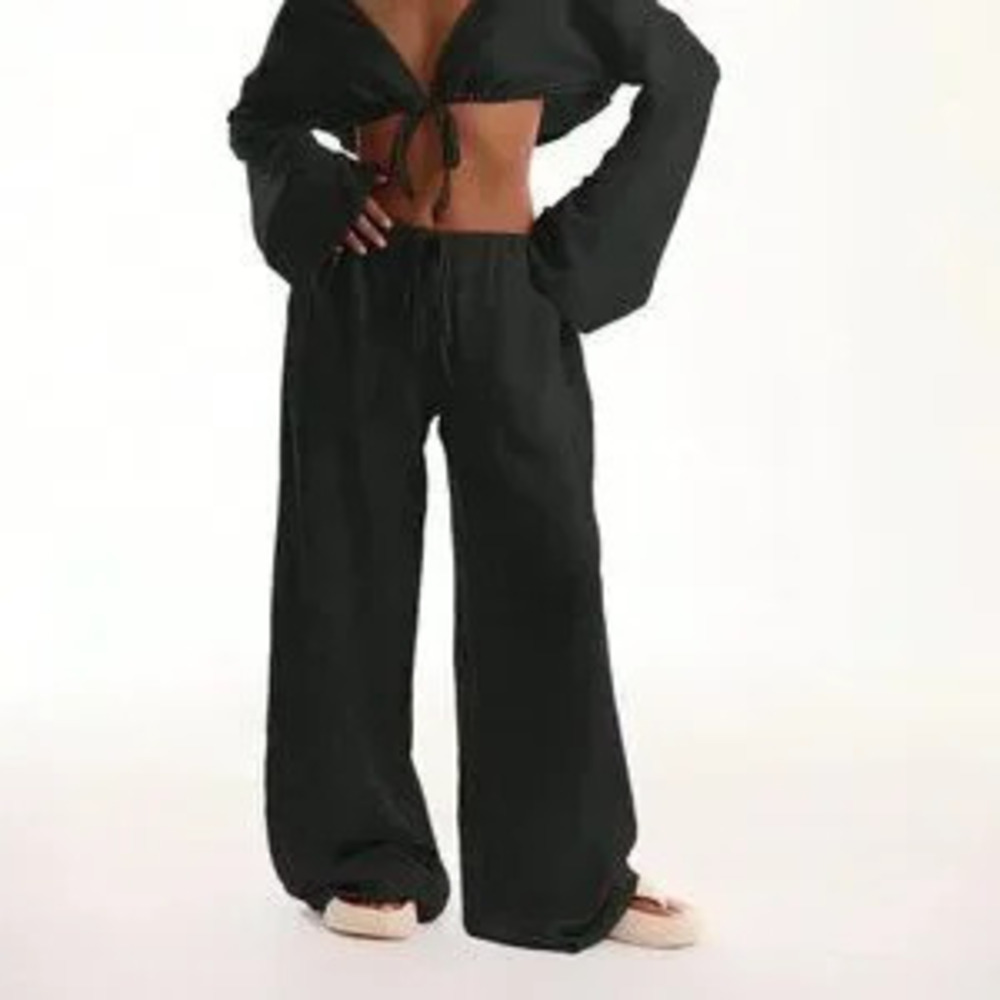 Black Casual Women's Beach Trouser